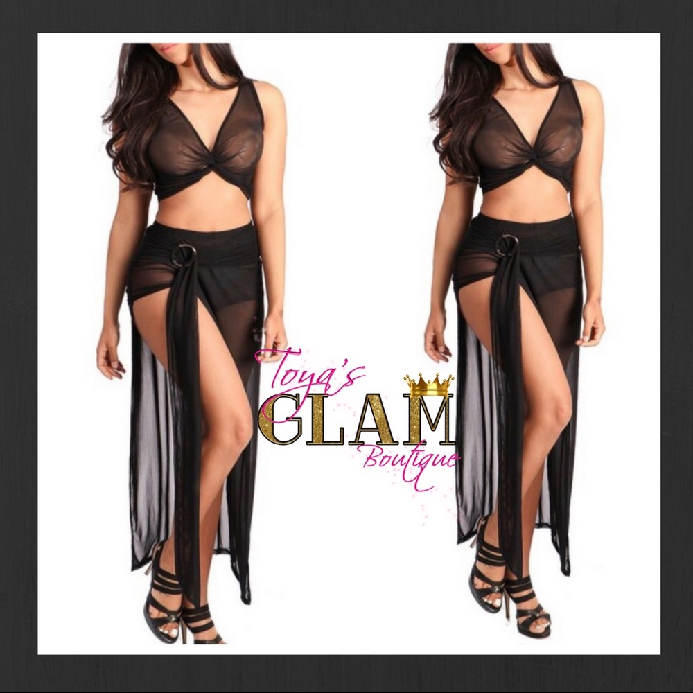 Two Piece Sheer Mesh Set